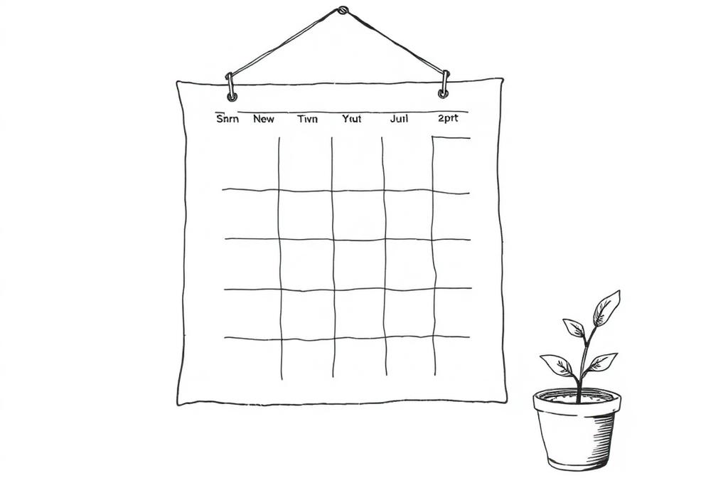 Hand-drawn illustration of search results and a rising line